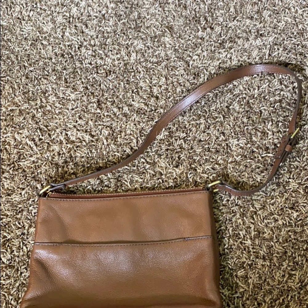 Fossil Fiona small gold hardware crossbody bag